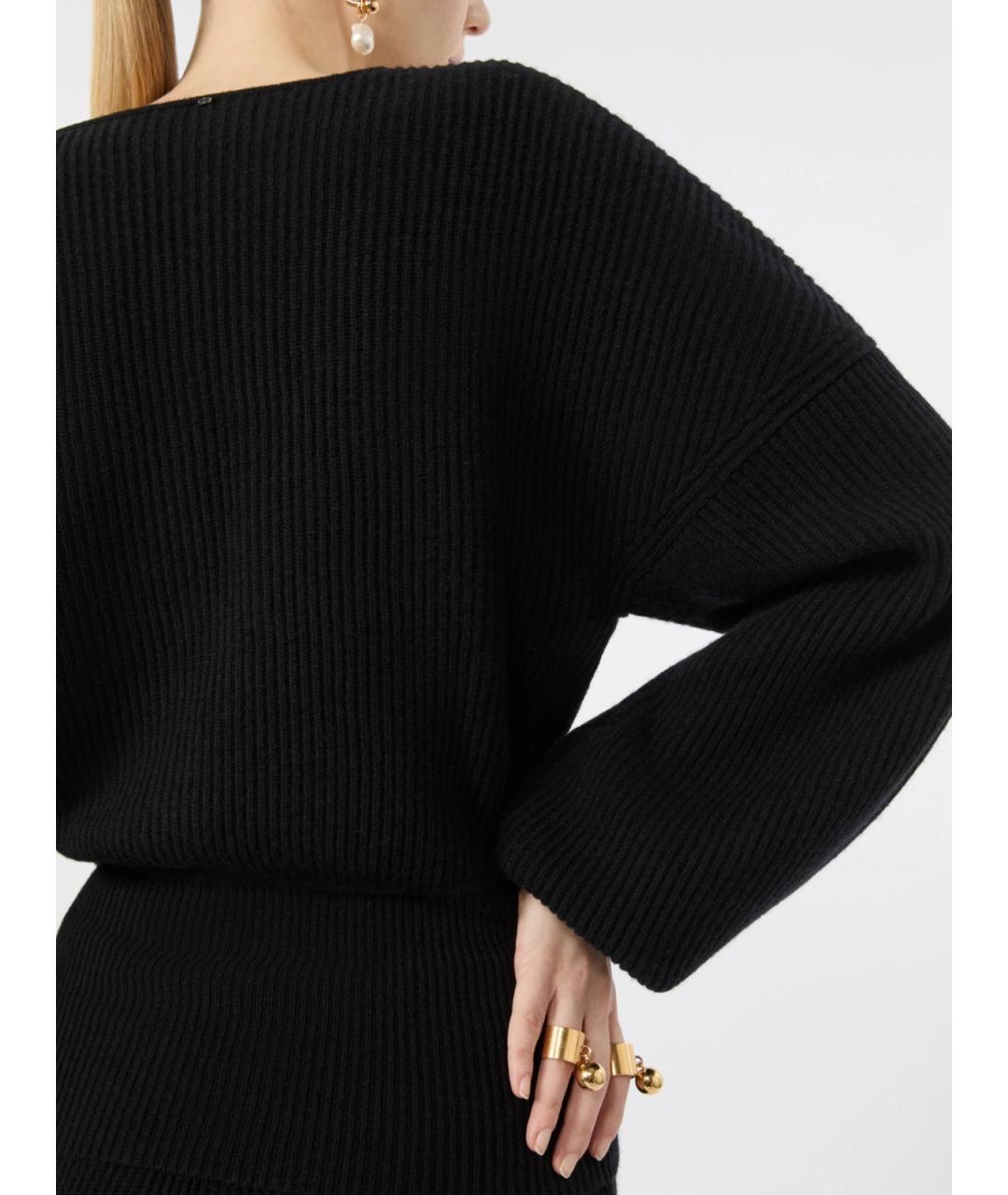 SPORTMAX Черный шерстяной джемпер / свитер, фото 6