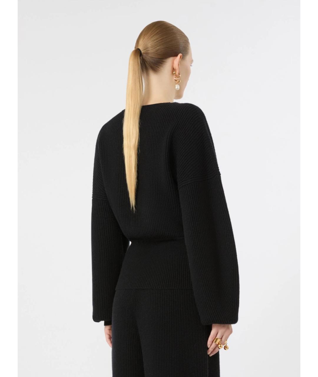 SPORTMAX Черный шерстяной джемпер / свитер, фото 4