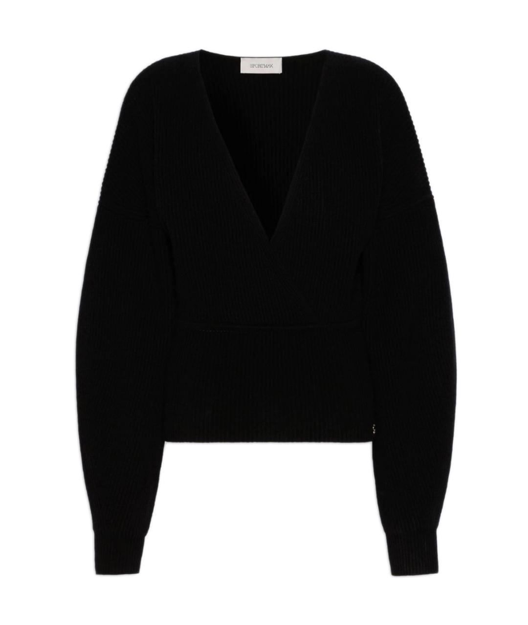 SPORTMAX Черный шерстяной джемпер / свитер, фото 1