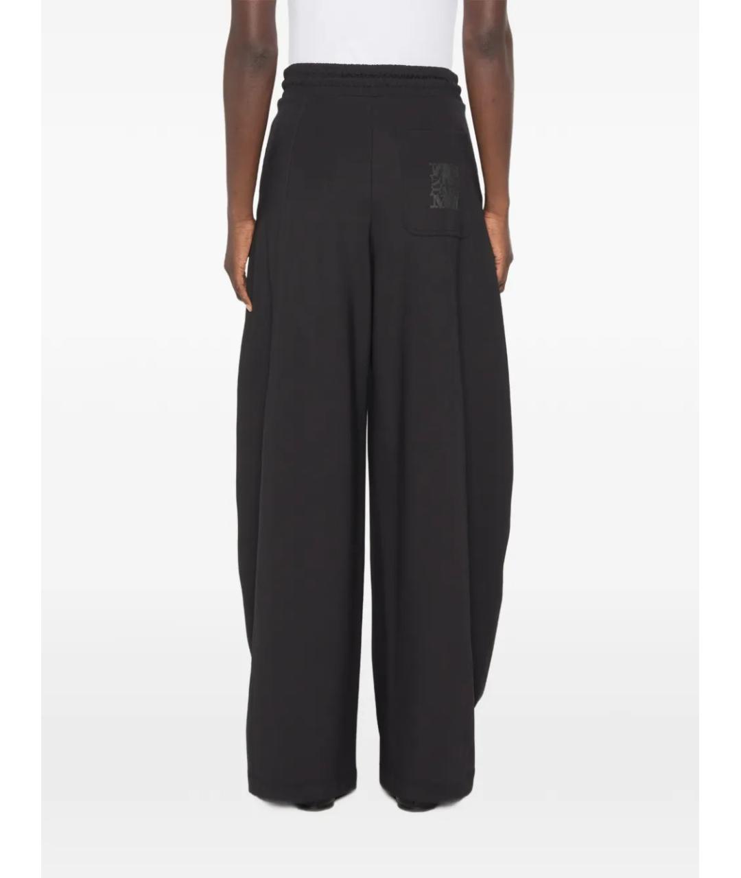 MAX MARA Черные полиамидовые прямые брюки, фото 4