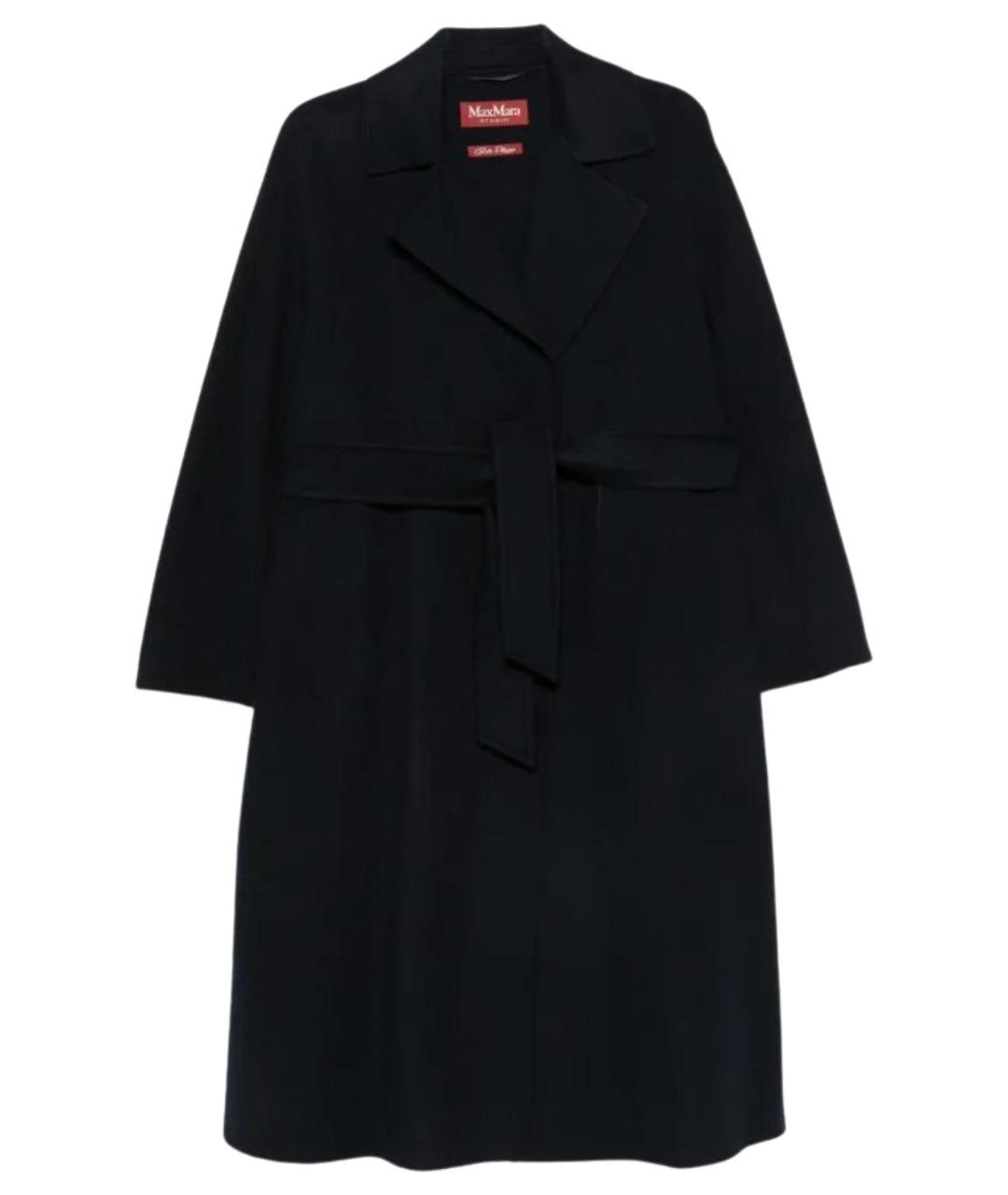 MAX MARA STUDIO Черное шерстяное пальто, фото 1