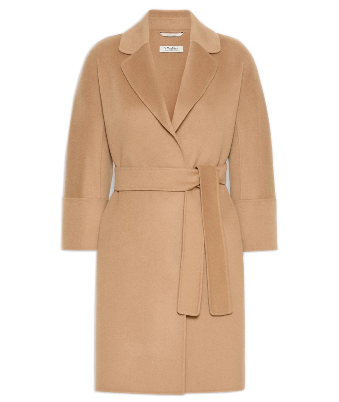'S MAX MARA Коричневое шерстяное пальто, фото 1