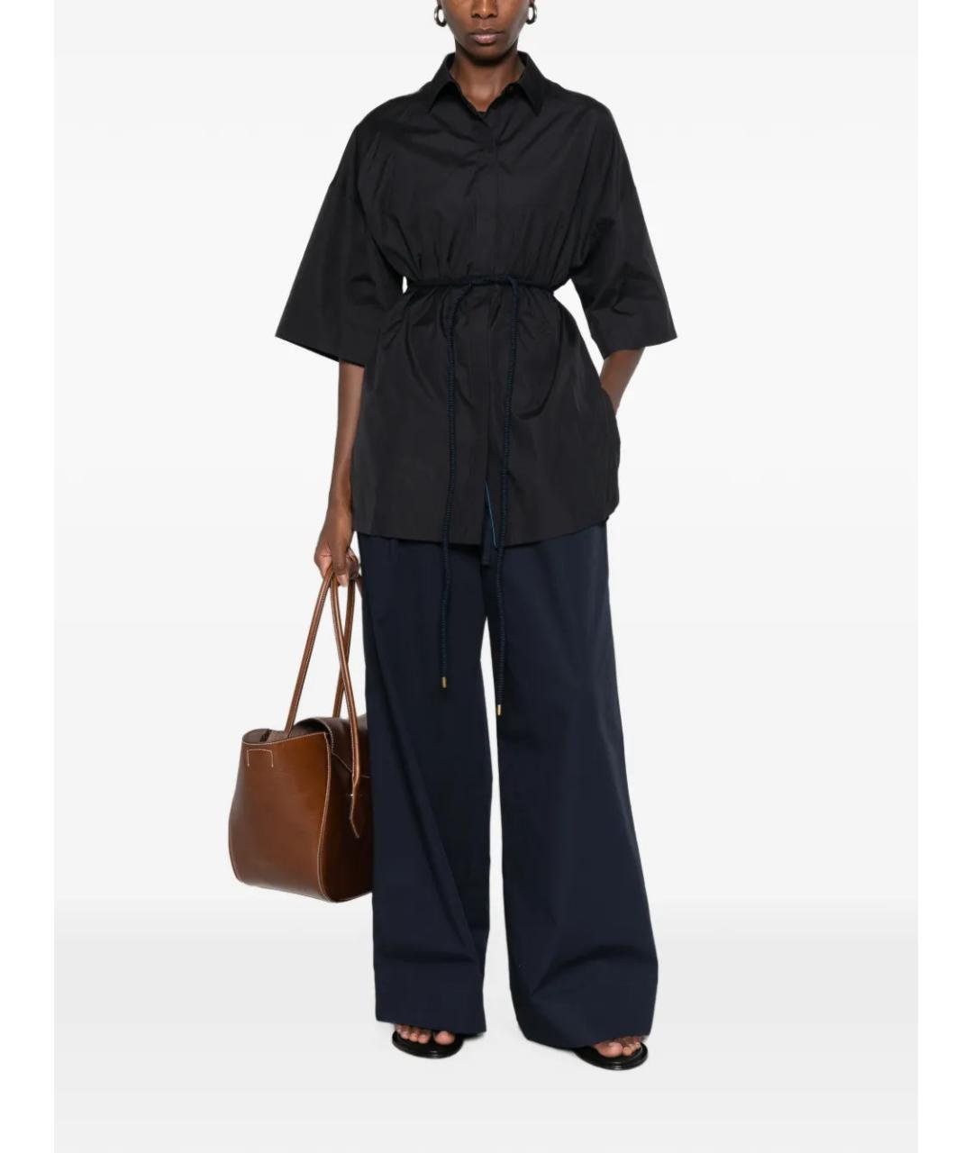 MAX MARA Синяя хлопковая рубашка, фото 2