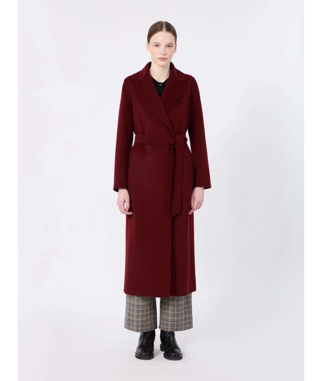 'S MAX MARA Красное шерстяное пальто, фото 3