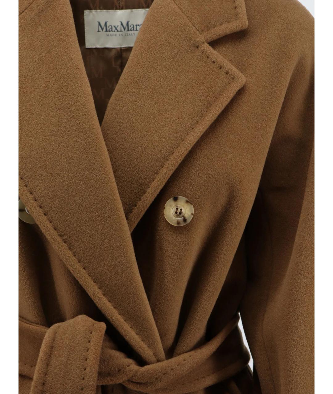 MAX MARA Коричневое шерстяное пальто, фото 3