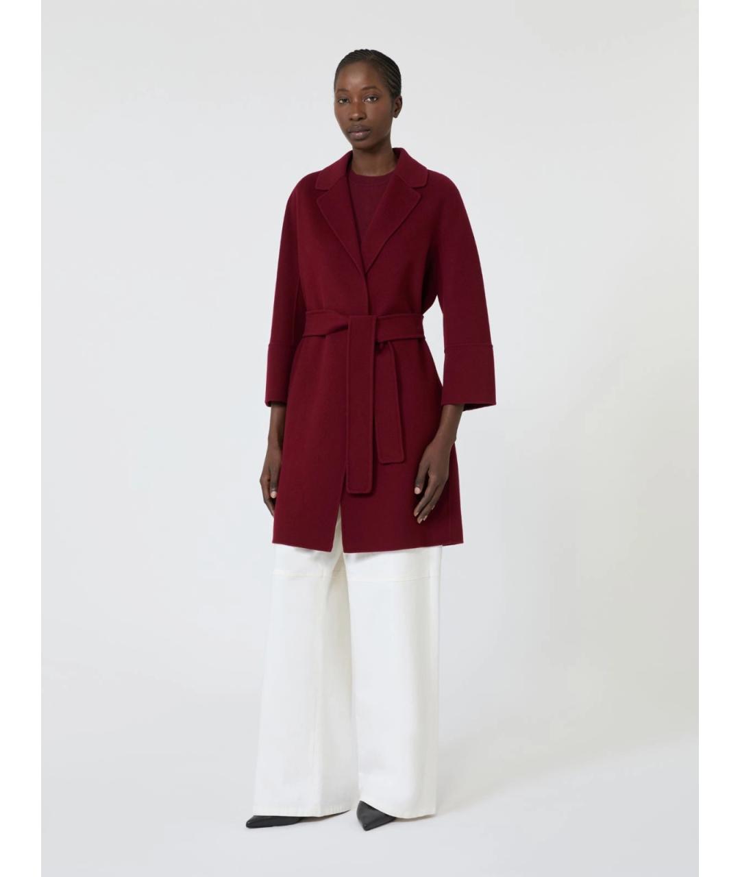 'S MAX MARA Красное шерстяное пальто, фото 3