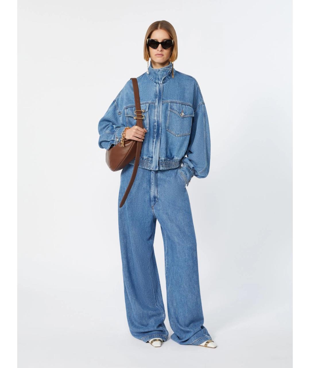 SPORTMAX Синие прямые джинсы, фото 2