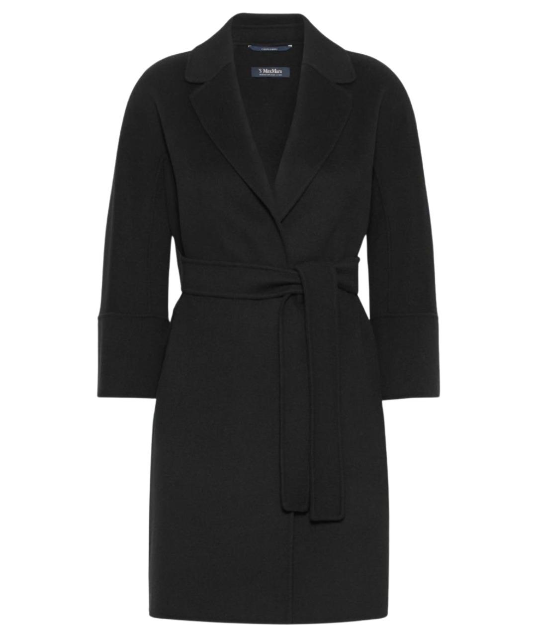 'S MAX MARA Черное шерстяное пальто, фото 1