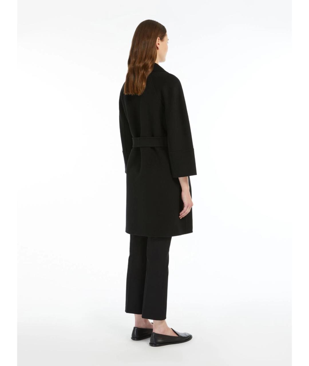 'S MAX MARA Черное шерстяное пальто, фото 4