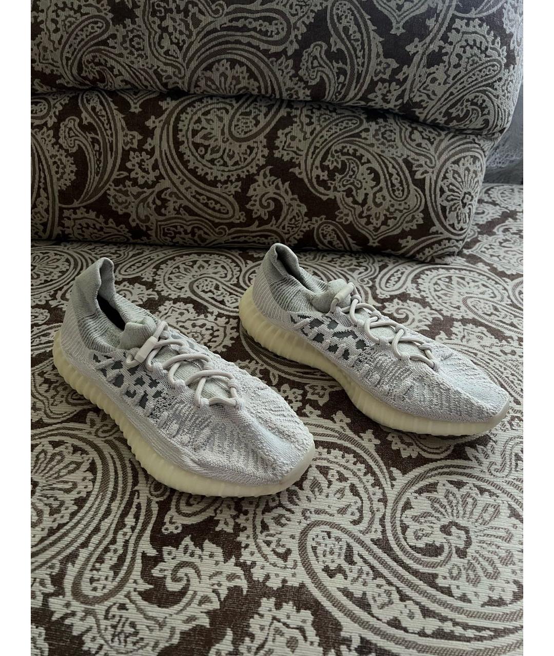 ADIDAS YEEZY Белые текстильные низкие кроссовки / кеды, фото 7