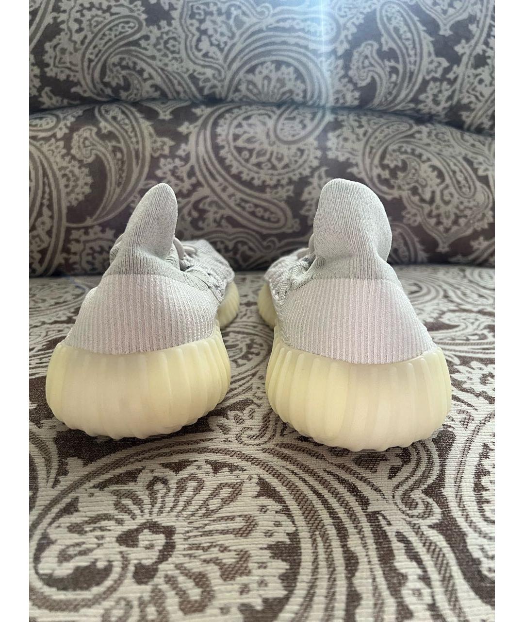 ADIDAS YEEZY Белые текстильные низкие кроссовки / кеды, фото 4