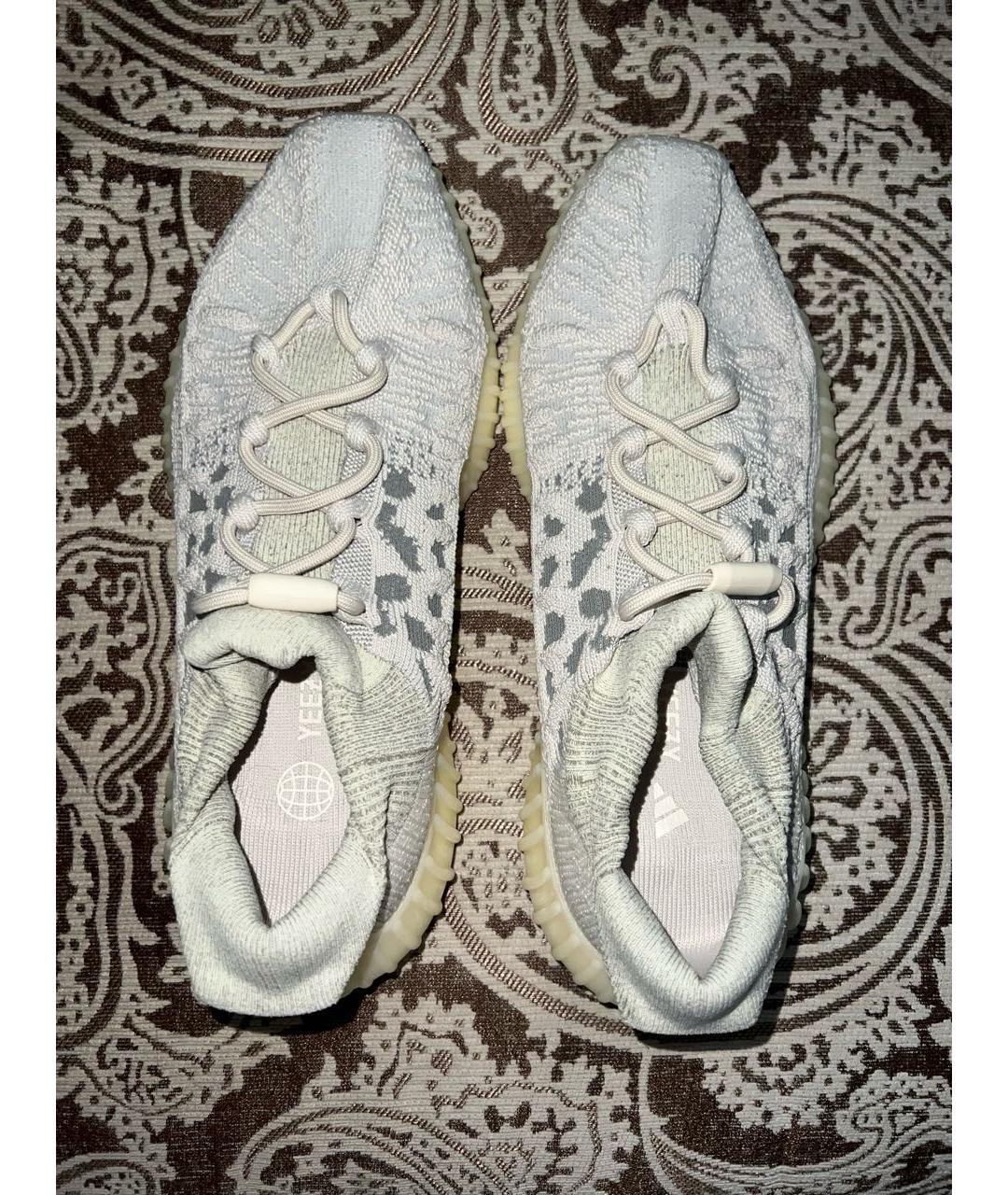 ADIDAS YEEZY Белые текстильные низкие кроссовки / кеды, фото 3