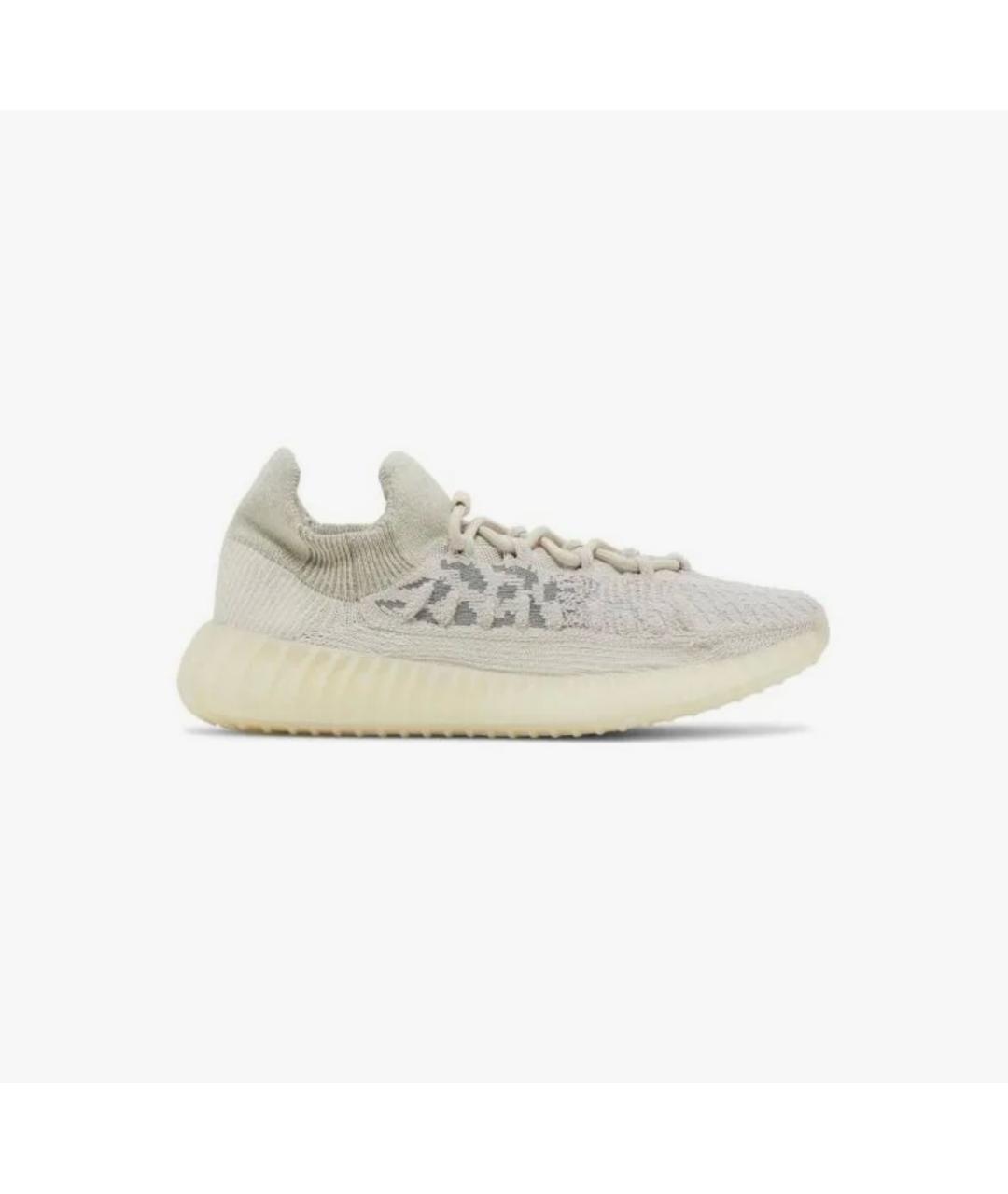 ADIDAS YEEZY Белые текстильные низкие кроссовки / кеды, фото 8