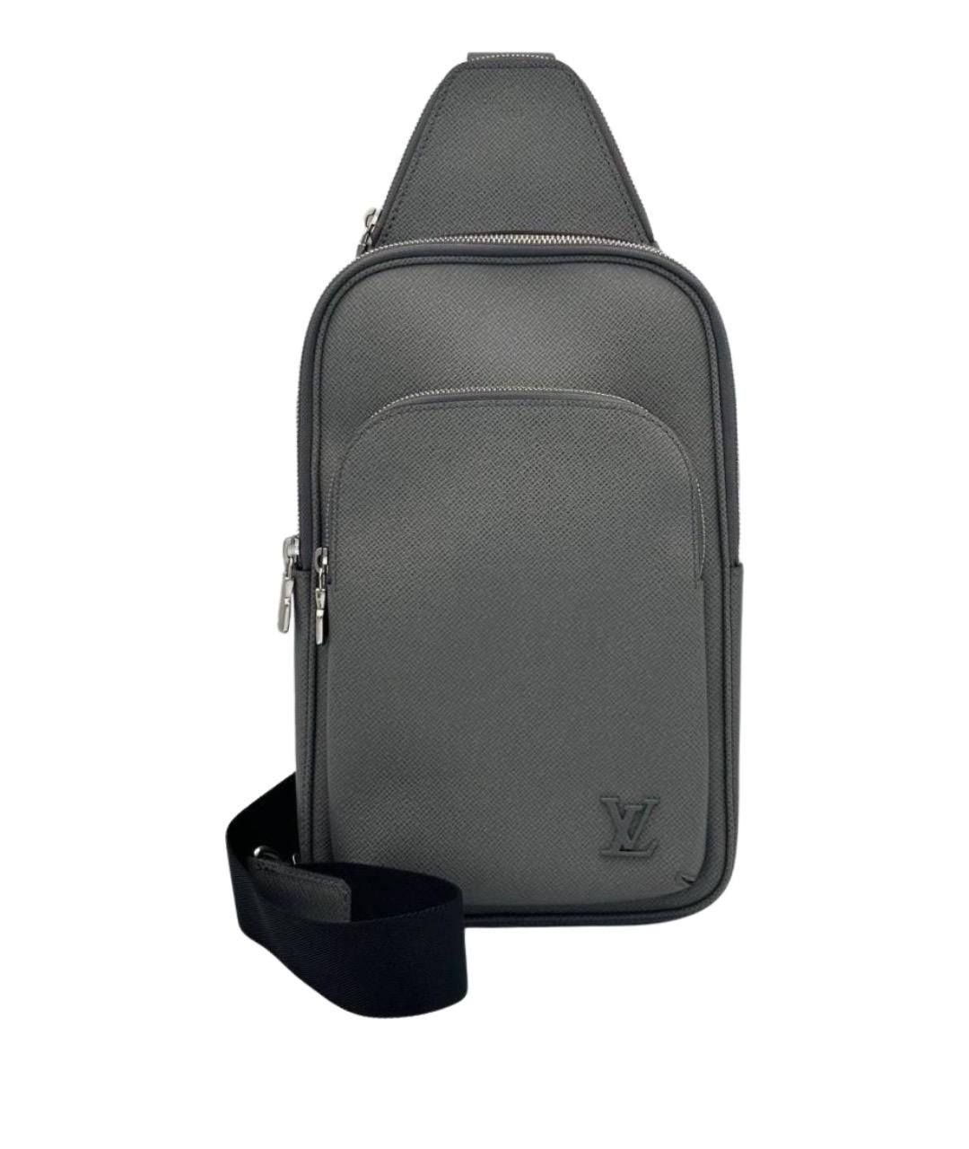 LOUIS VUITTON Серая кожаная сумка на плечо, фото 1