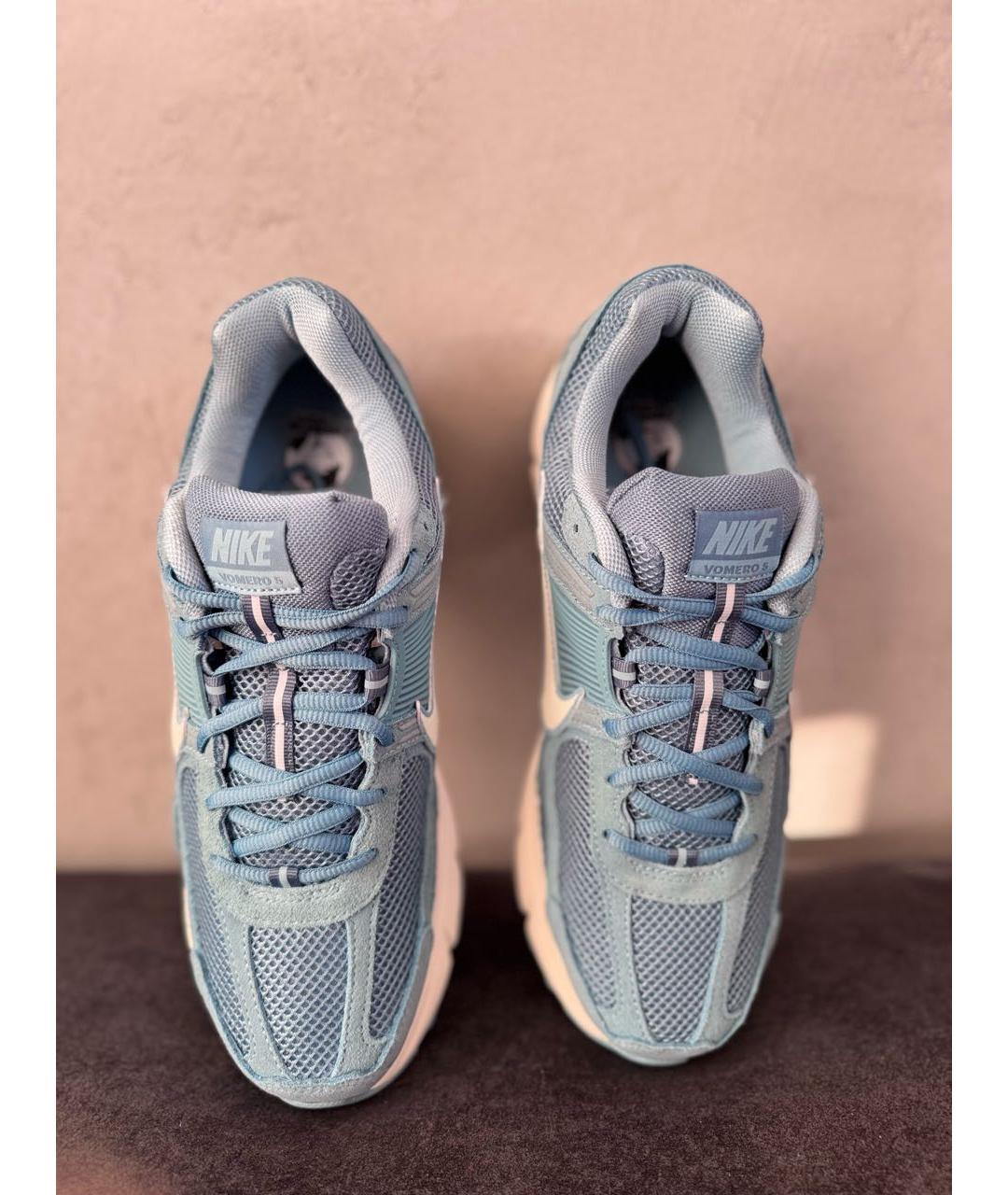 NIKE Синие текстильные низкие кроссовки / кеды, фото 3