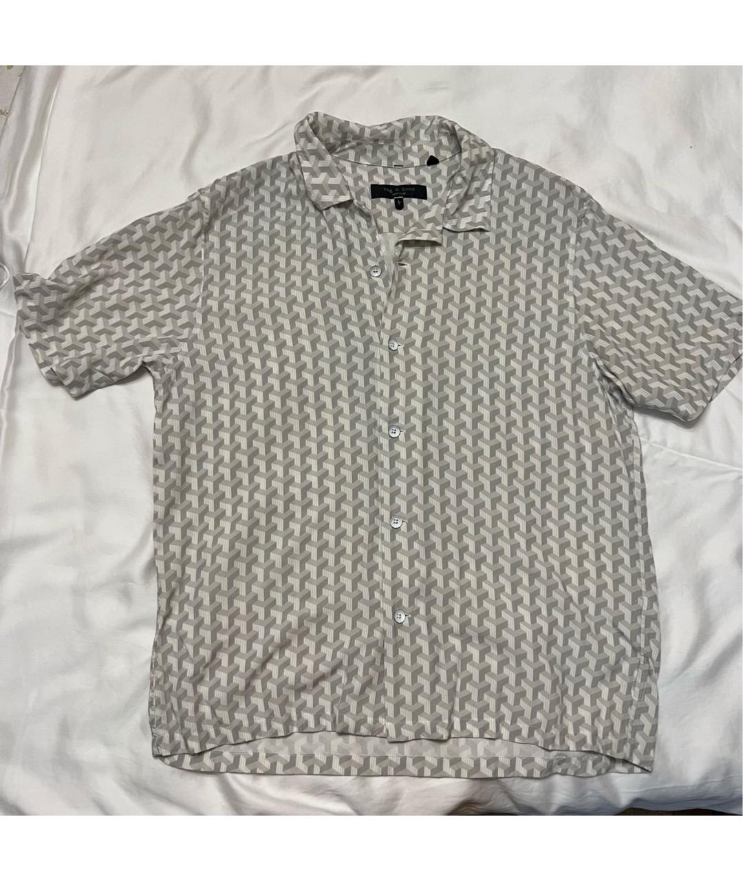 RAG & BONE Серая кэжуал рубашка, фото 5
