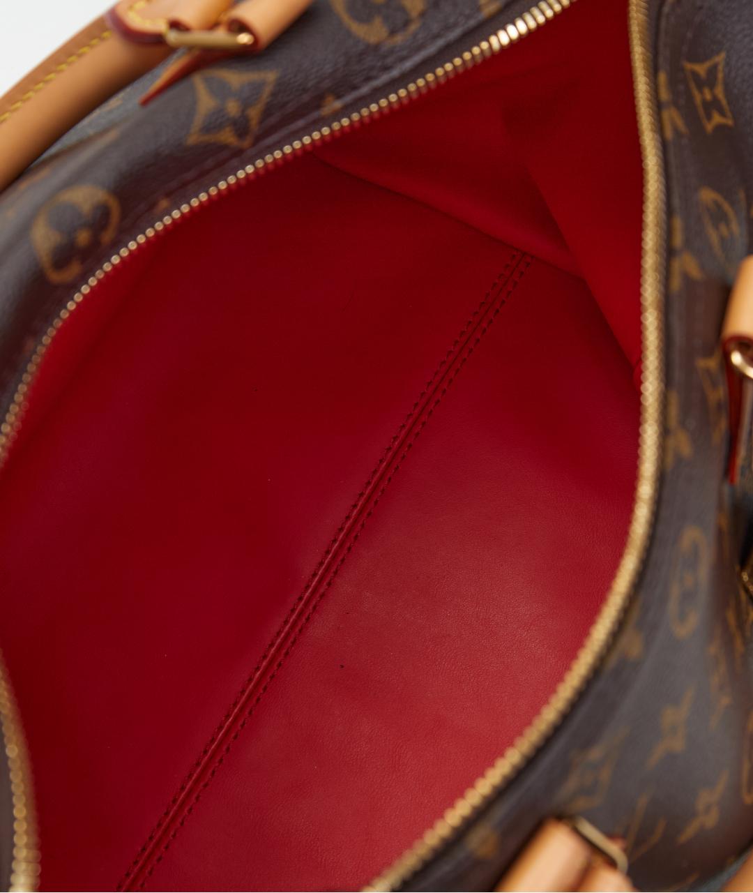 LOUIS VUITTON Коричневая сумка с короткими ручками из канвы, фото 5