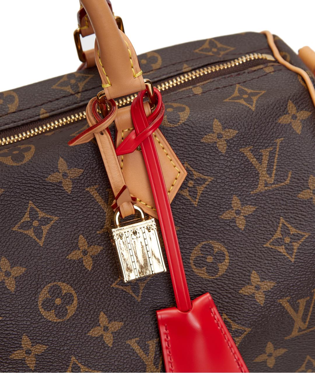 LOUIS VUITTON Коричневая сумка с короткими ручками из канвы, фото 4