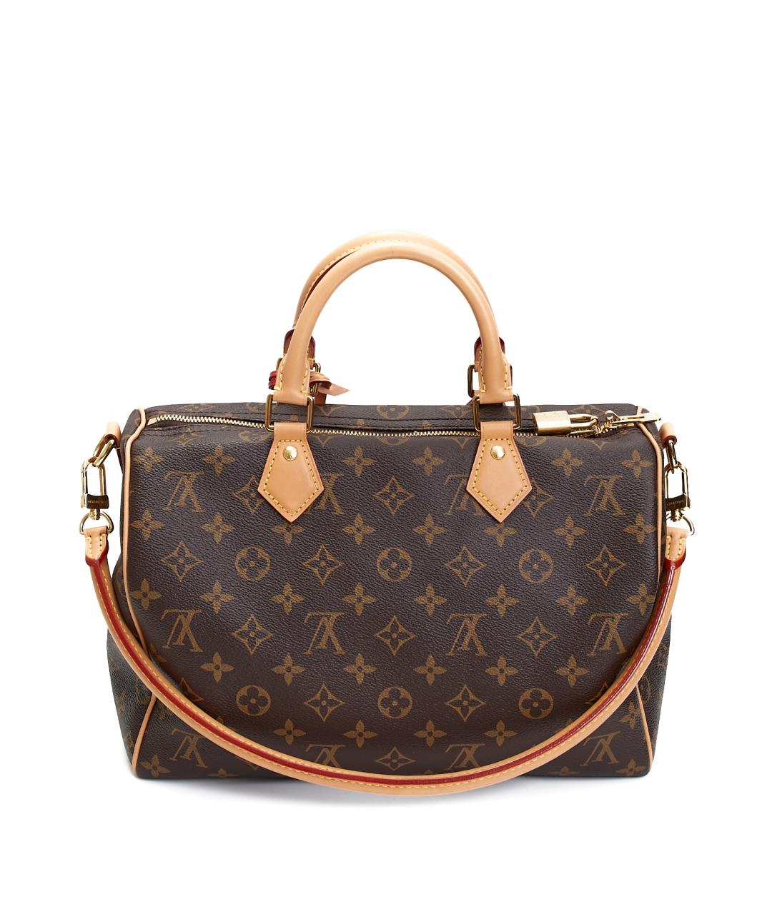 LOUIS VUITTON Коричневая сумка с короткими ручками из канвы, фото 3