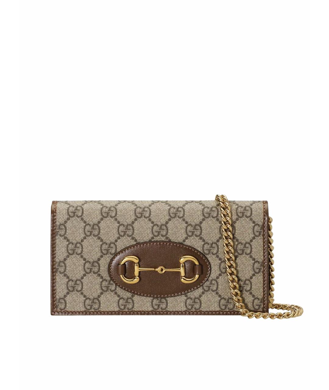 GUCCI Коричневая канва сумка через плечо, фото 1