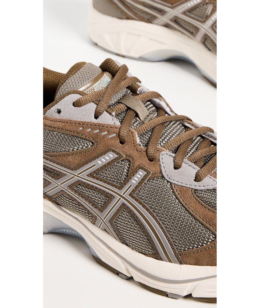 ASICS Коричневые текстильные низкие кроссовки / кеды, фото 3