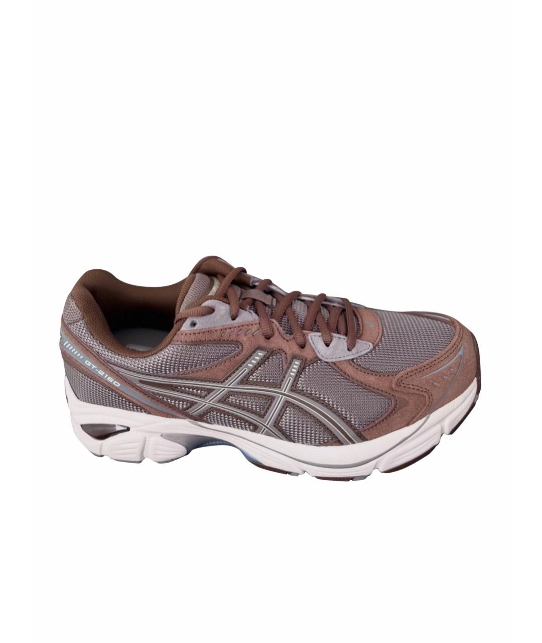 ASICS Коричневые текстильные низкие кроссовки / кеды, фото 1