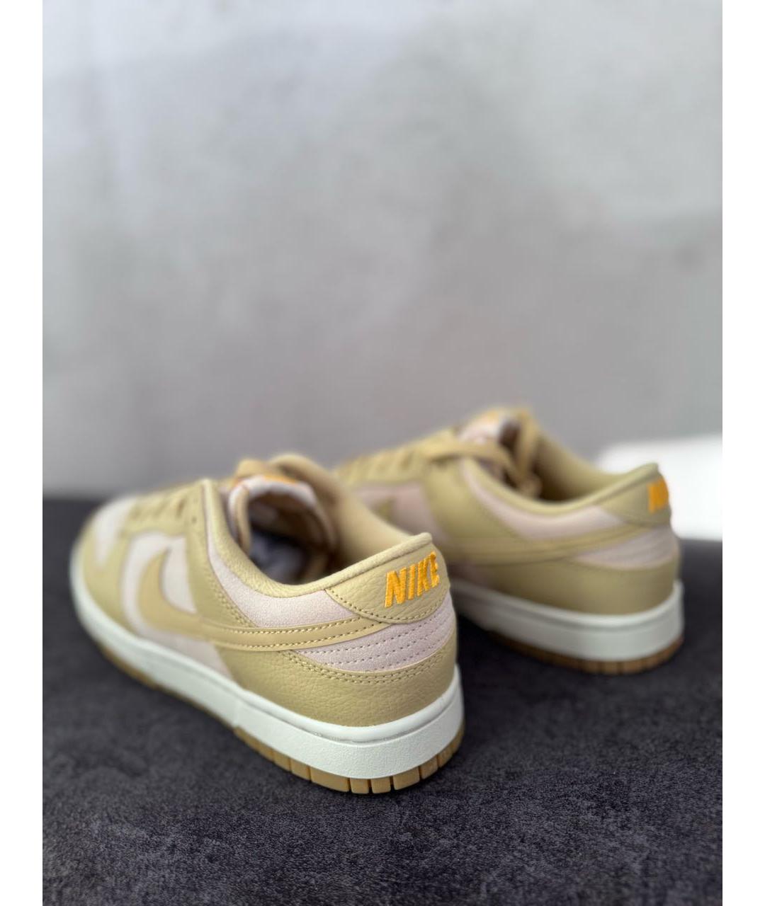 NIKE Горчичные замшевые низкие кроссовки / кеды, фото 3