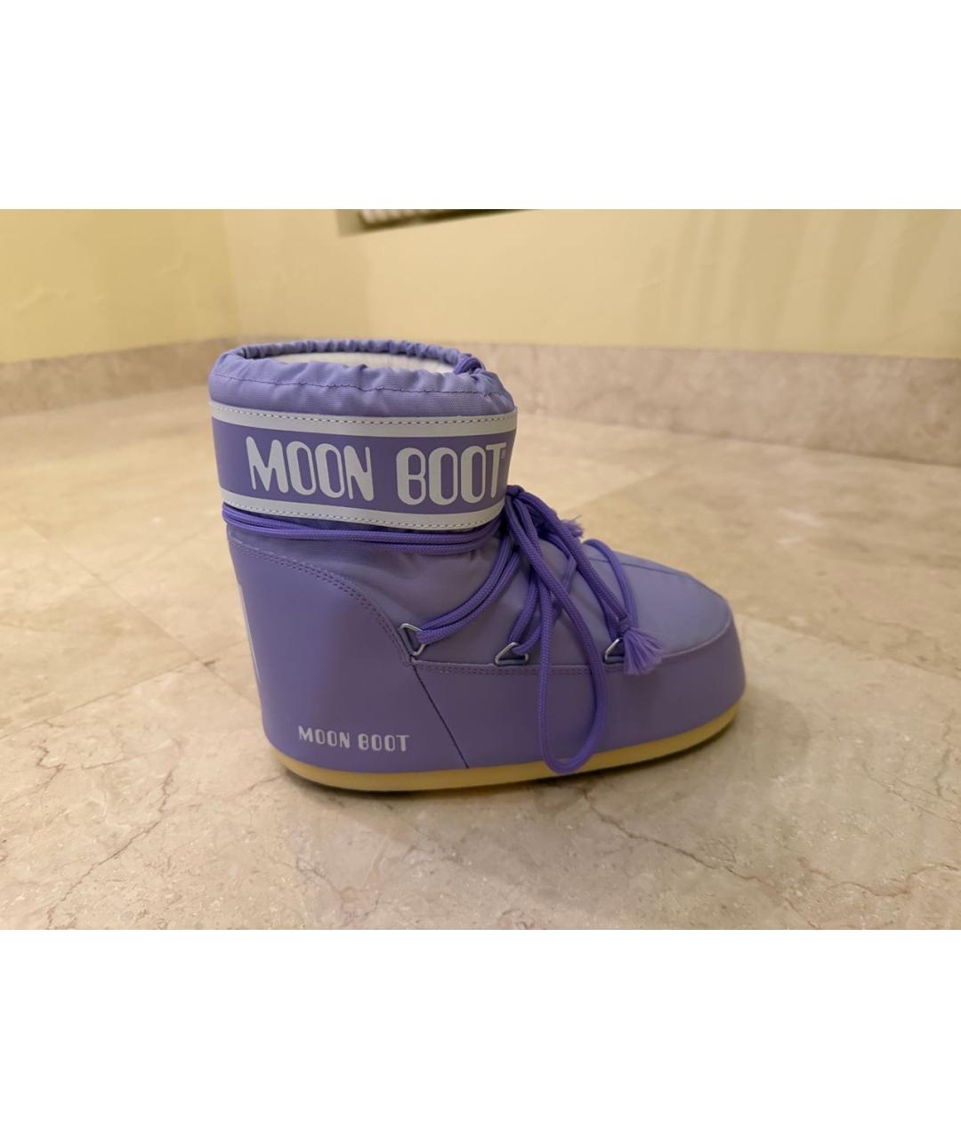 MOON BOOT Фиолетовые текстильные ботинки, фото 5