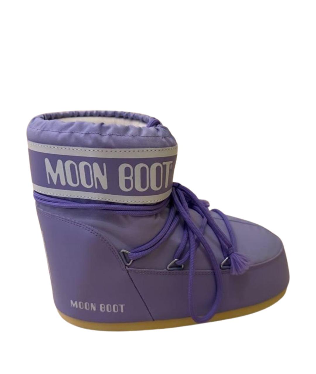 MOON BOOT Фиолетовые текстильные ботинки, фото 1