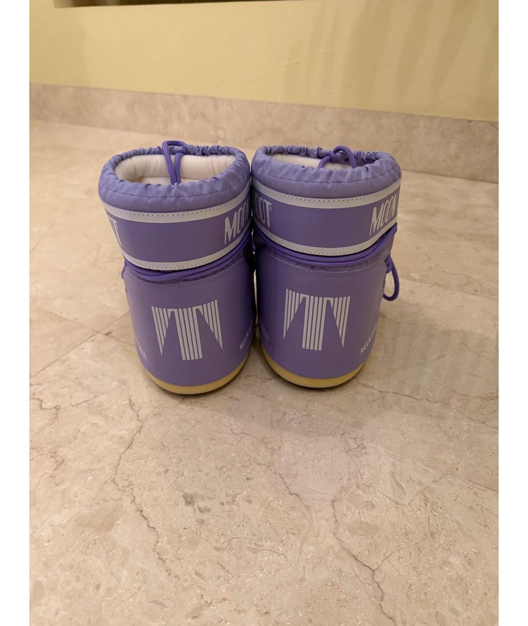 MOON BOOT Фиолетовые текстильные ботинки, фото 4