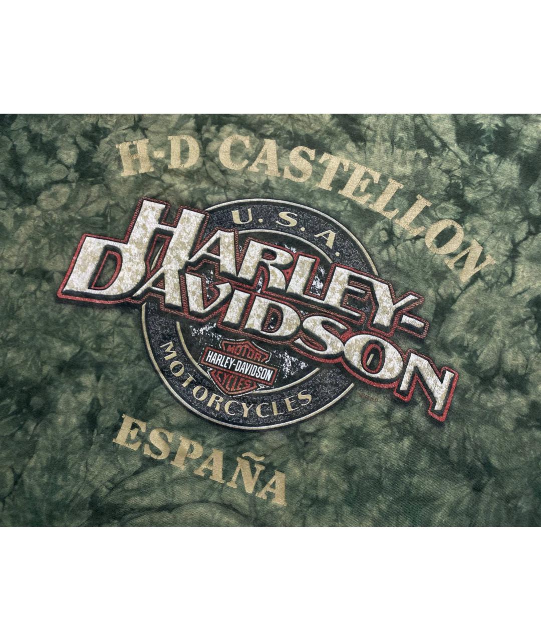 Harley Davidson Зеленая хлопковая футболка, фото 6