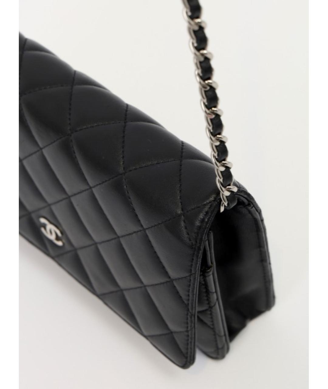 CHANEL Черная кожаная сумка через плечо, фото 4