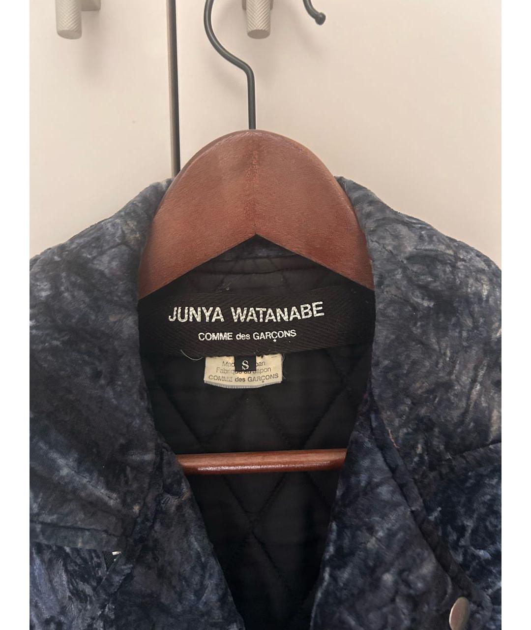 COMME DES GARÇONS Темно-синяя ацетатная куртка, фото 3