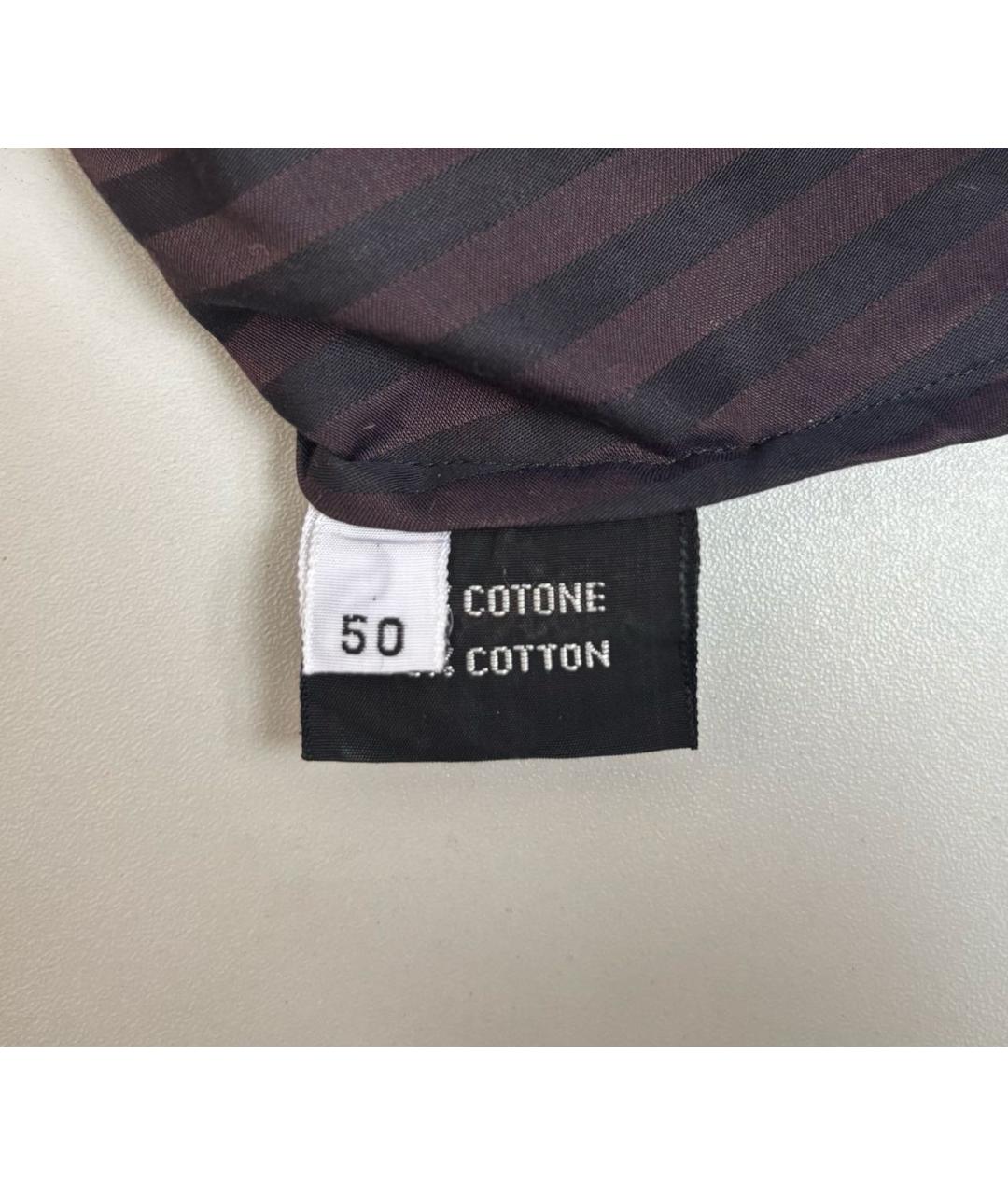 KITON Темно-синяя хлопковая рубашка, фото 6