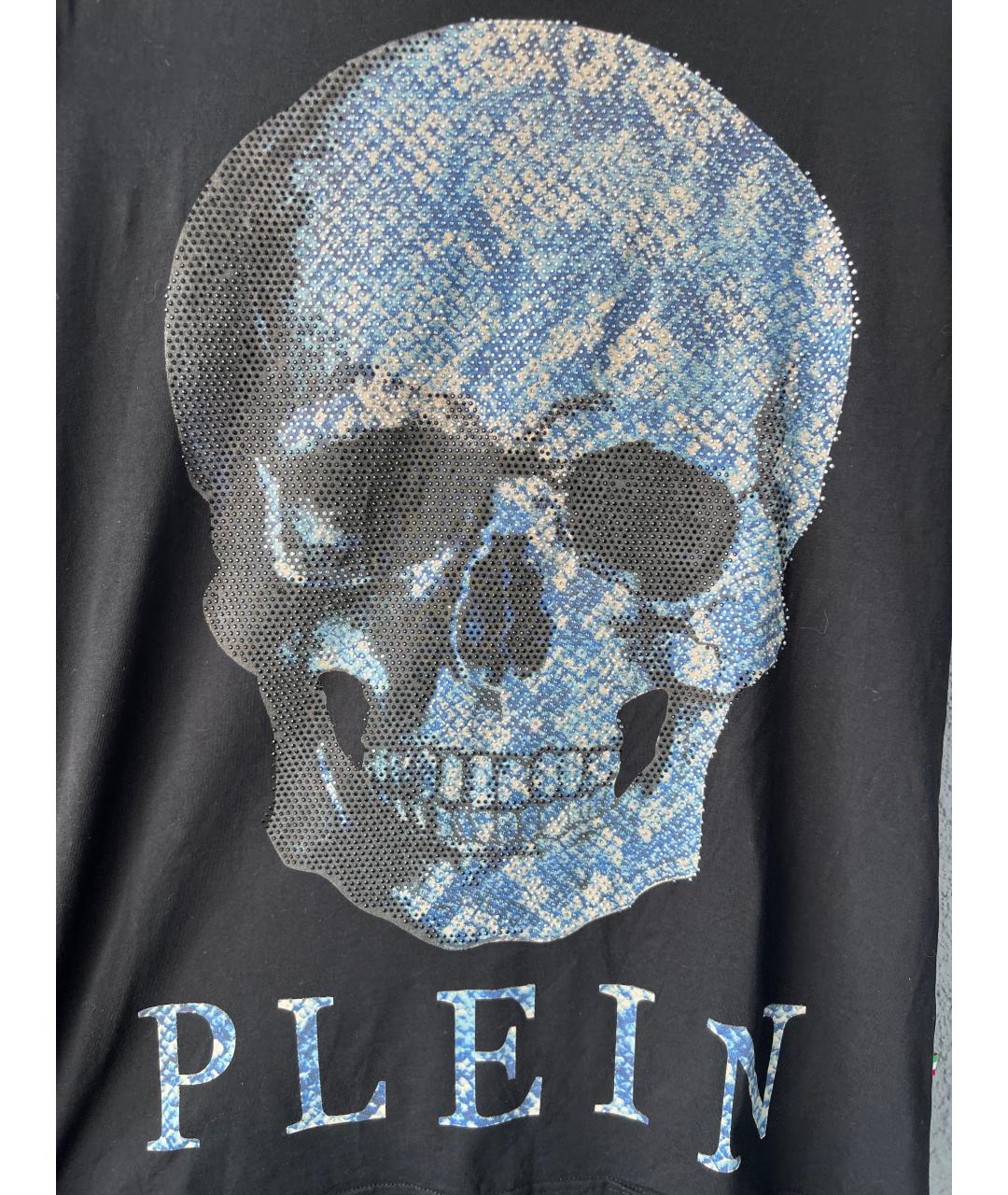 PHILIPP PLEIN Черная хлопковая футболка, фото 2