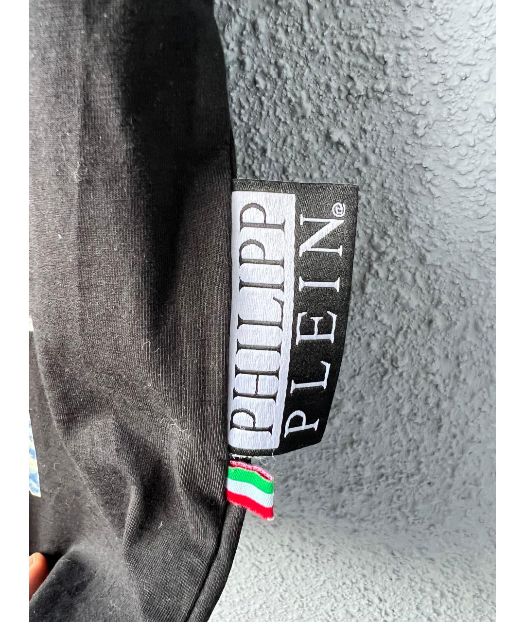 PHILIPP PLEIN Черная хлопковая футболка, фото 3