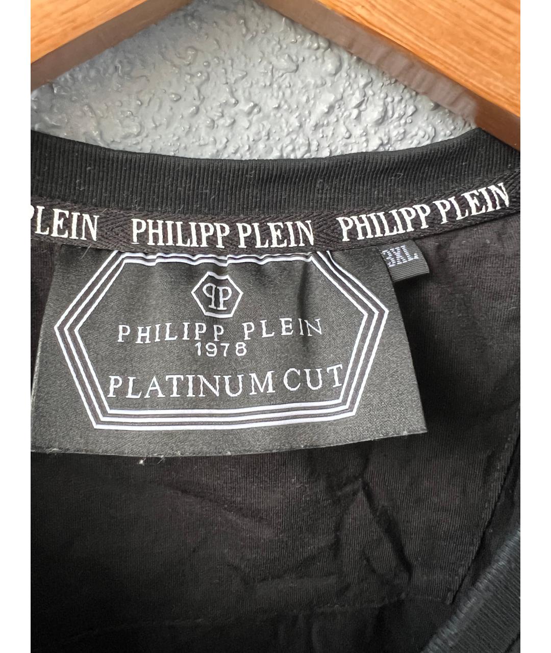 PHILIPP PLEIN Черная хлопковая футболка, фото 4