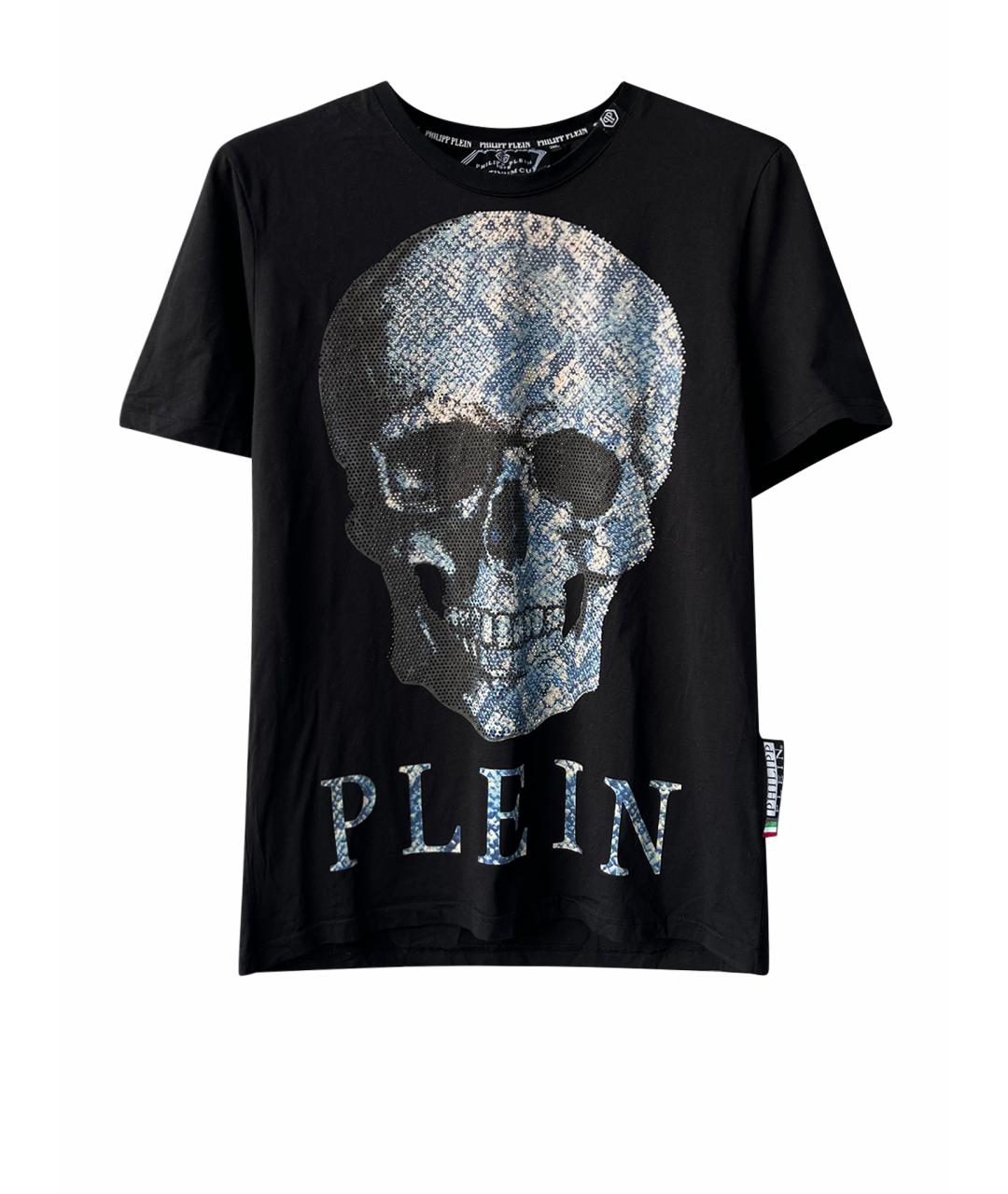 PHILIPP PLEIN Черная хлопковая футболка, фото 1