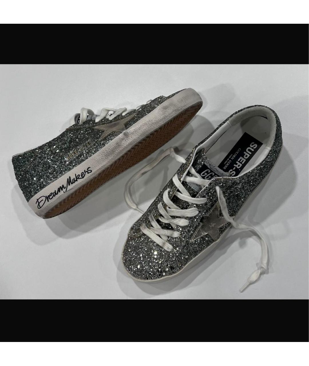 GOLDEN GOOSE Серебряные кеды, фото 4