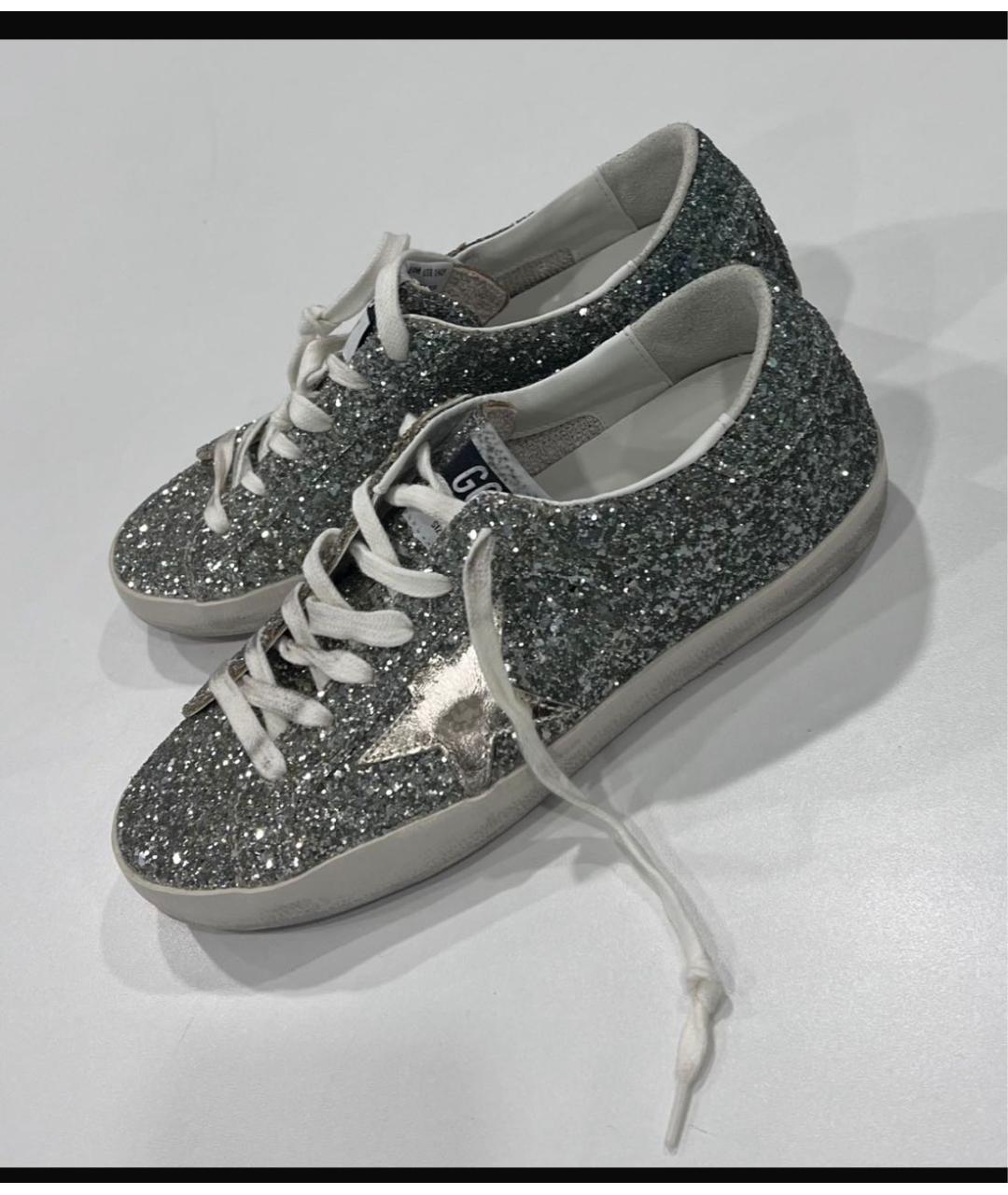 GOLDEN GOOSE Серебряные кеды, фото 2