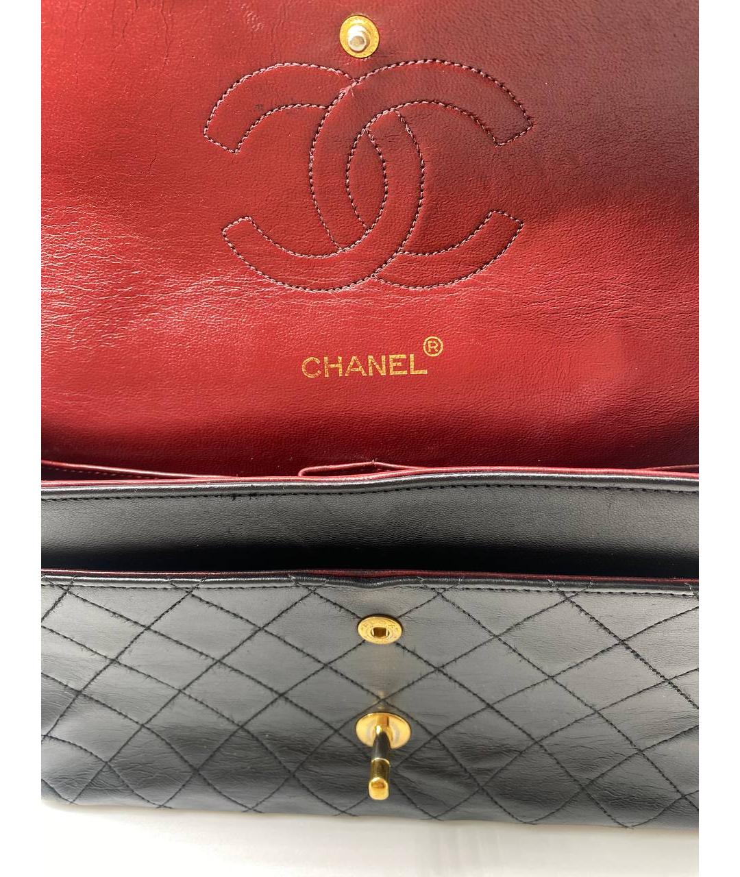CHANEL Черная кожаная сумка через плечо, фото 4