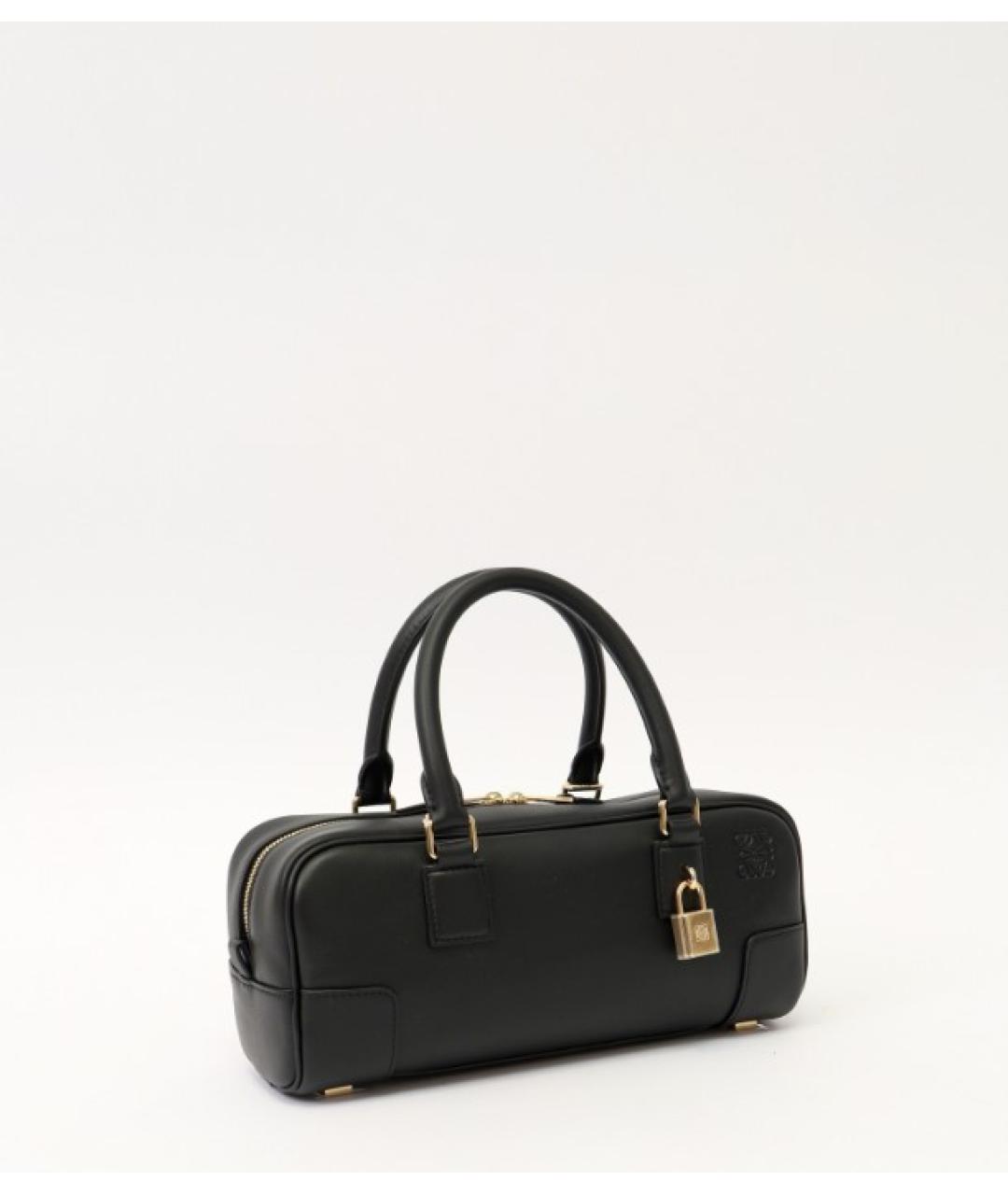 LOEWE Черная кожаная сумка с короткими ручками, фото 6