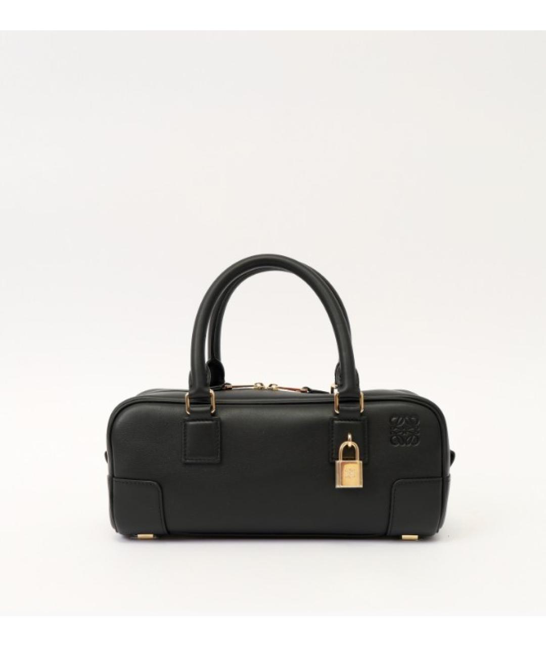 LOEWE Черная кожаная сумка с короткими ручками, фото 10