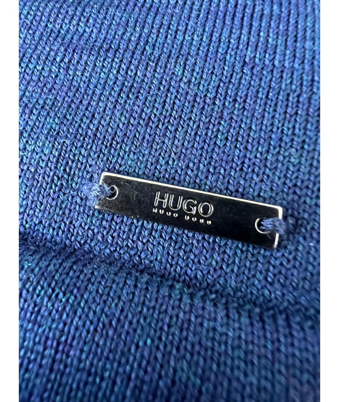 HUGO BOSS Темно-синий шерстяной джемпер / свитер, фото 3