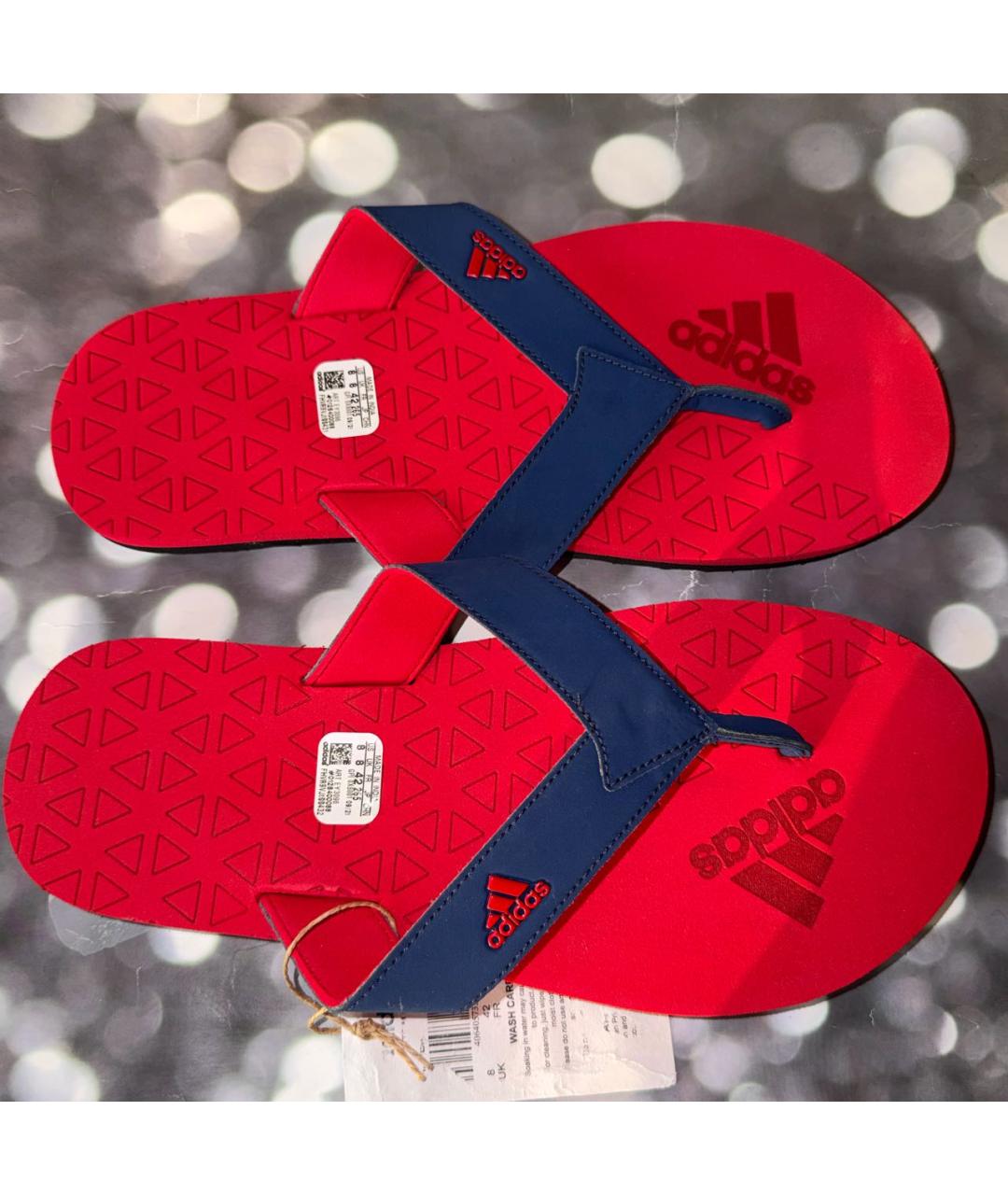 ADIDAS Красные шлепанцы, фото 7