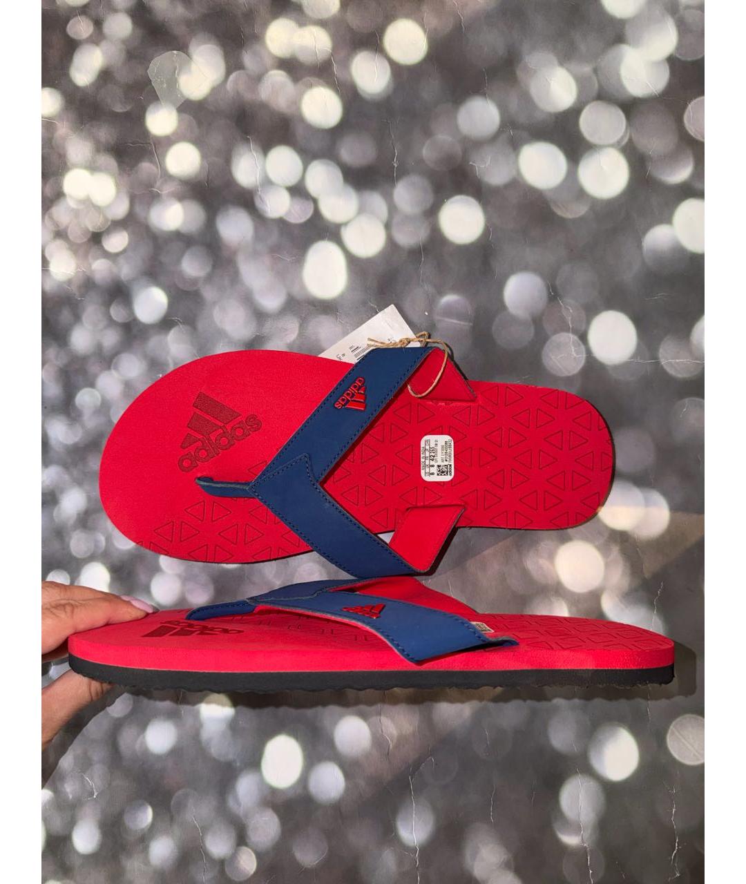 ADIDAS Красные шлепанцы, фото 8