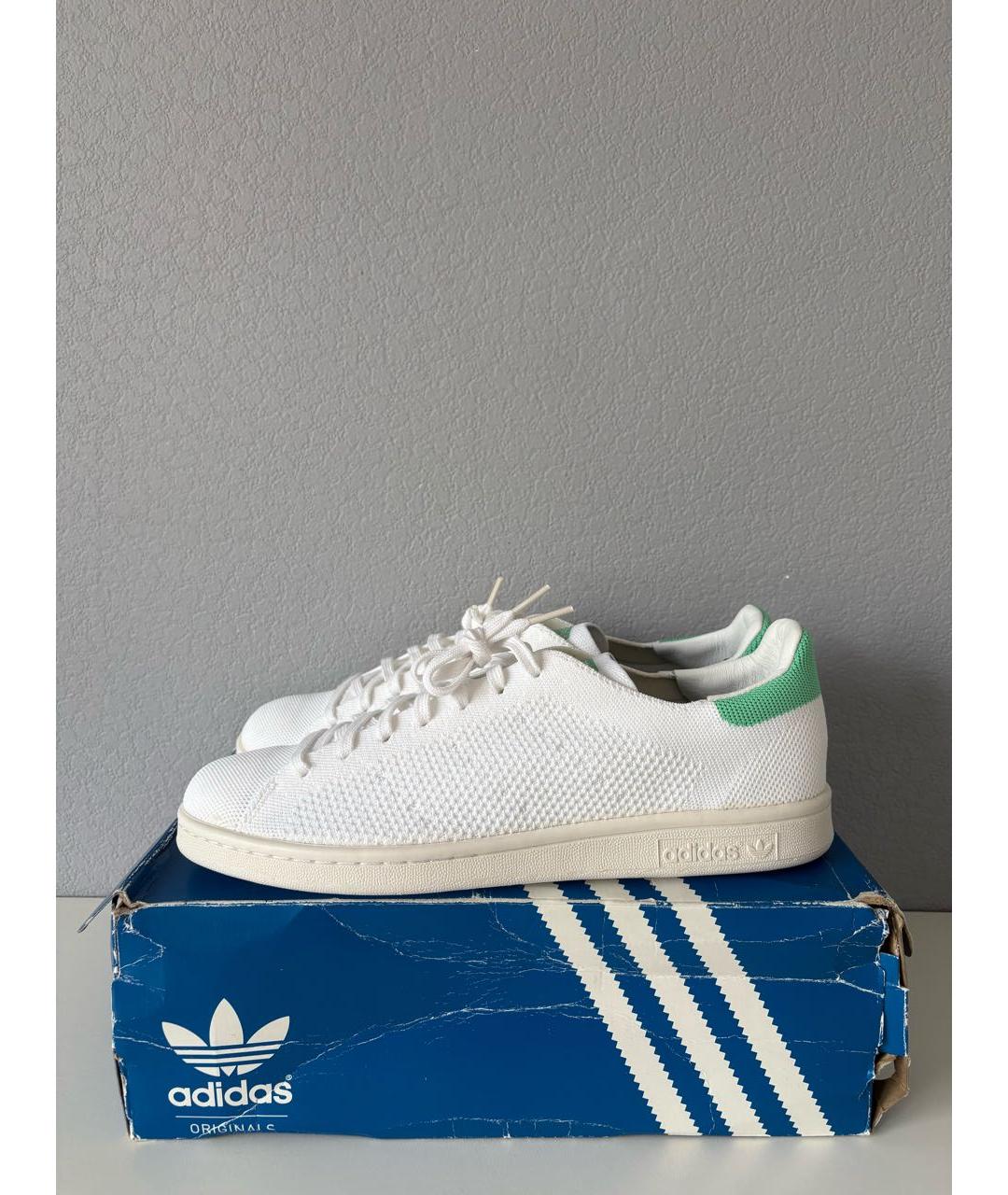 ADIDAS Белые текстильные низкие кроссовки / кеды, фото 3