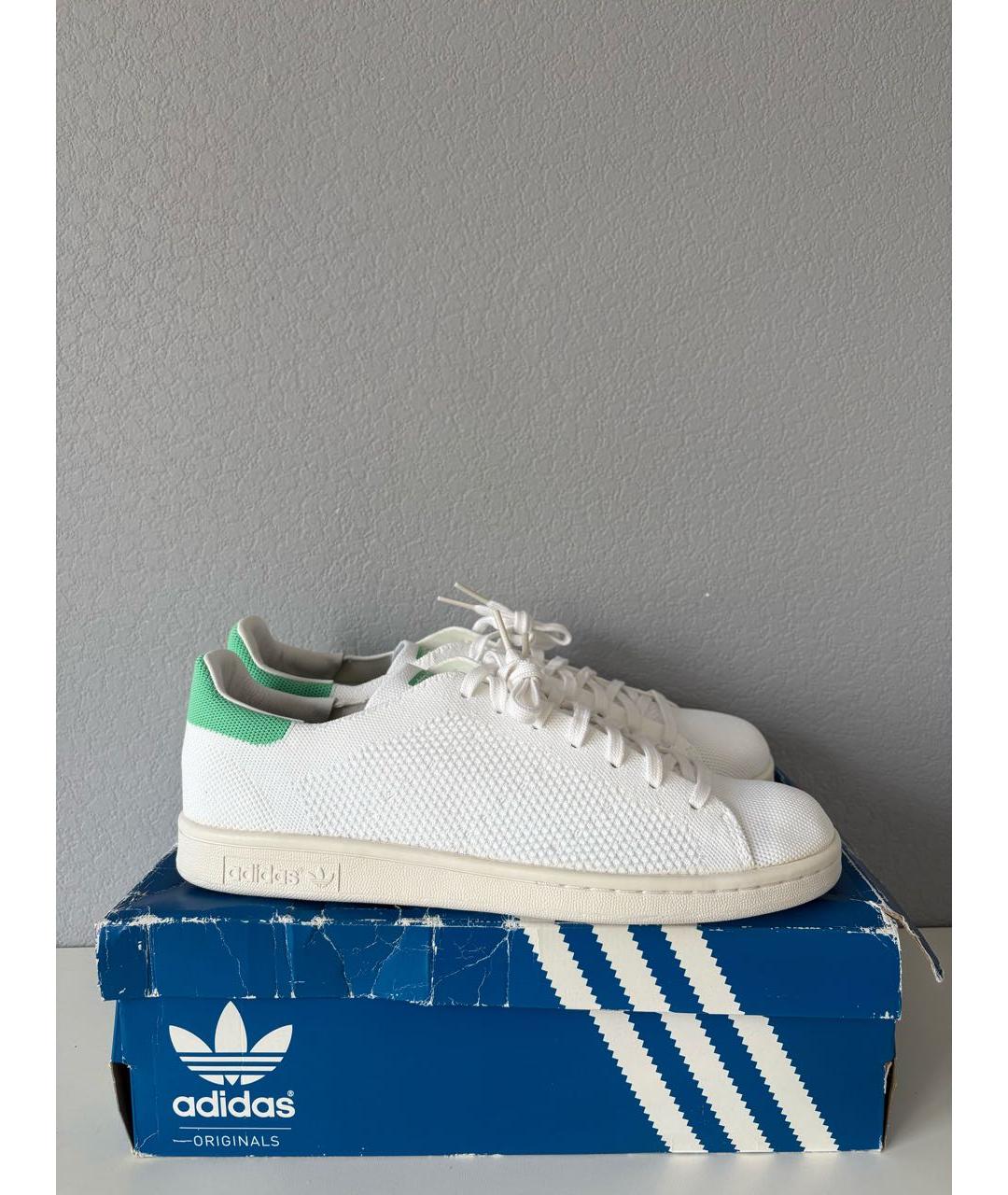 ADIDAS Белые текстильные низкие кроссовки / кеды, фото 4