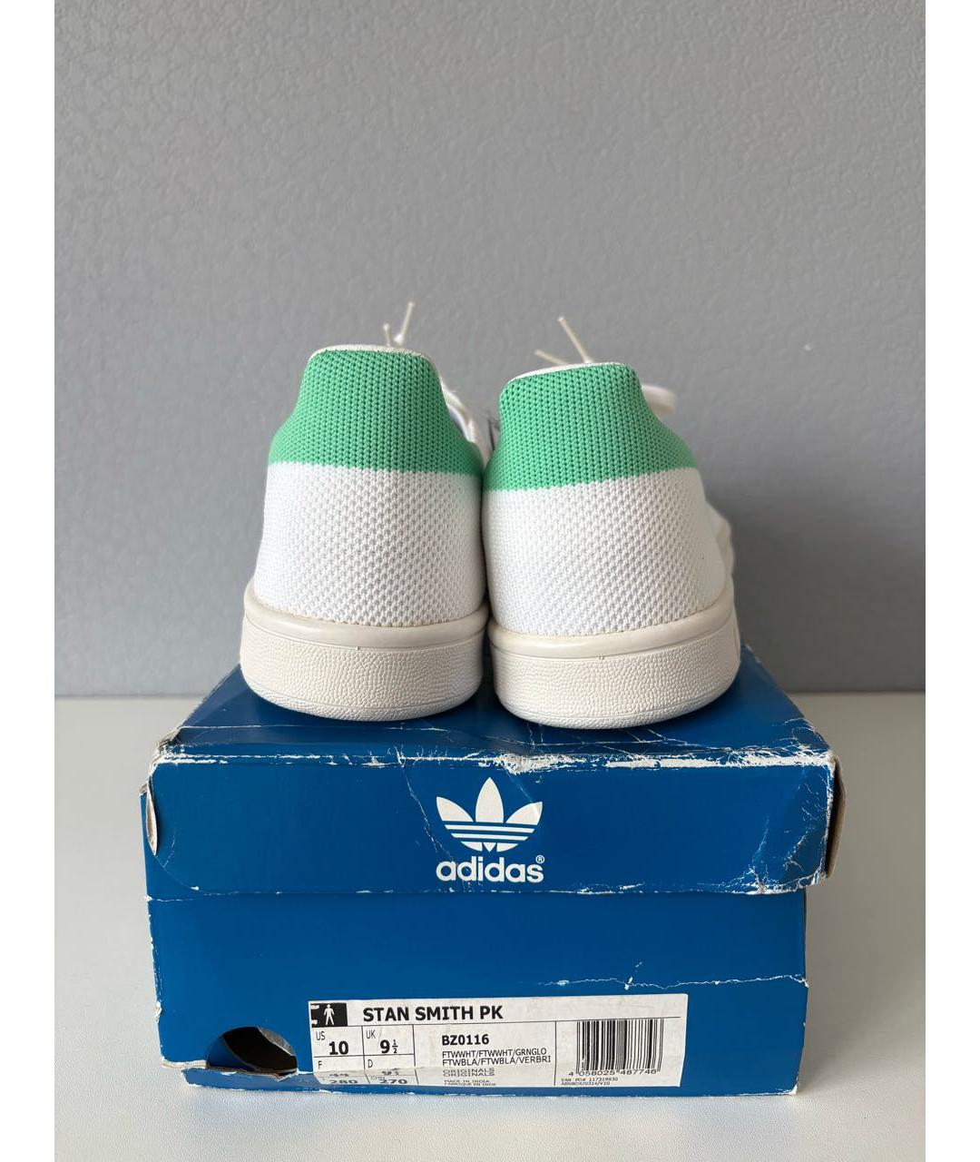 ADIDAS Белые текстильные низкие кроссовки / кеды, фото 5