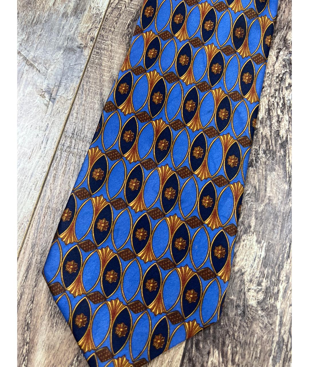 LANVIN Синий шелковый галстук, фото 2